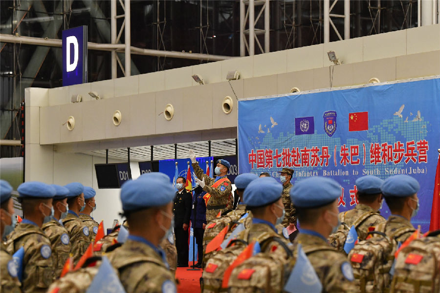 出征!中国第七批赴南苏丹(朱巴)维和步兵营启程