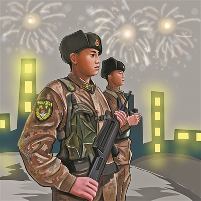 边防军人卡通图片